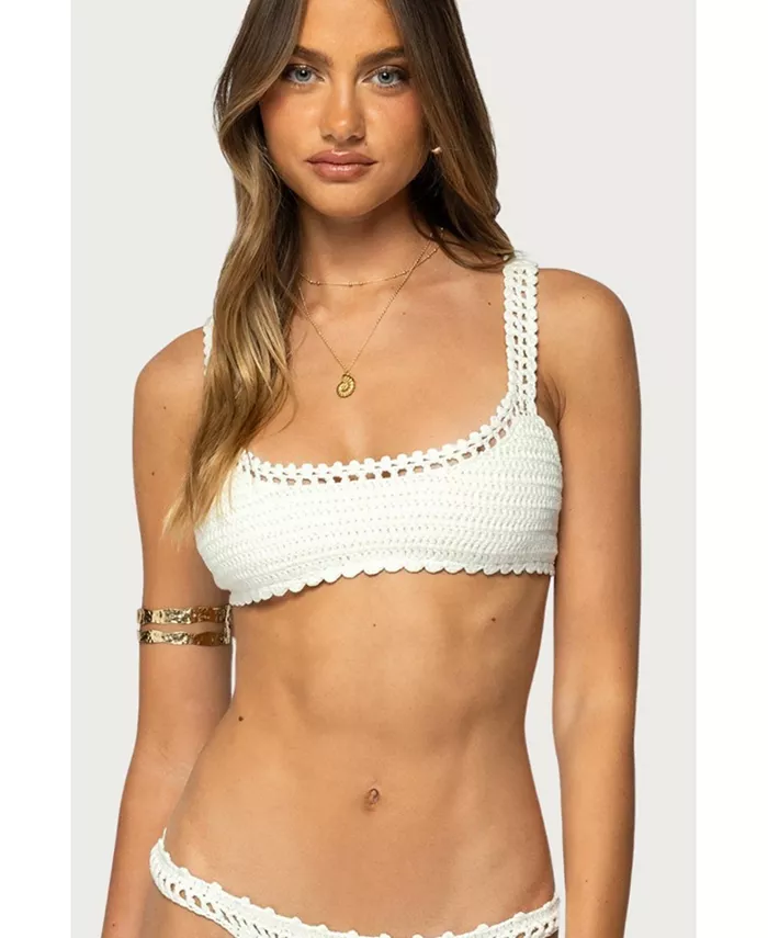 

Женский бикини-топ-бралетт Enzo Crochet Edikted, белый