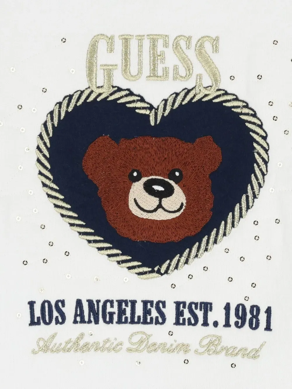 Толстовка с рисунком в виде сердца Guess Kids, белый — фото 3