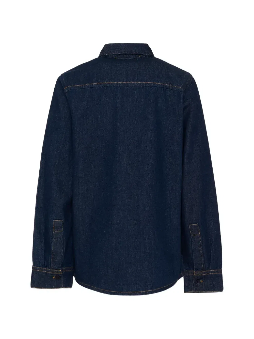Джинсовая рубашка с вышитым логотипом Trussardi Junior, синий — фото 2