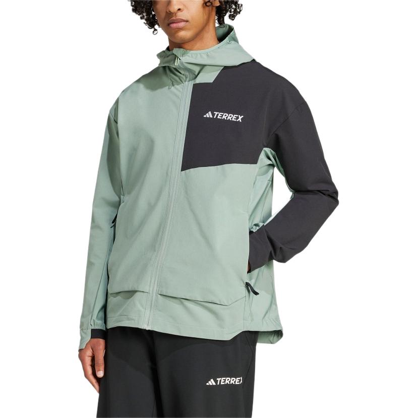 Adidas Куртка мужская пыльно-зеленая с черным, Dusty Green/Black — фото 3