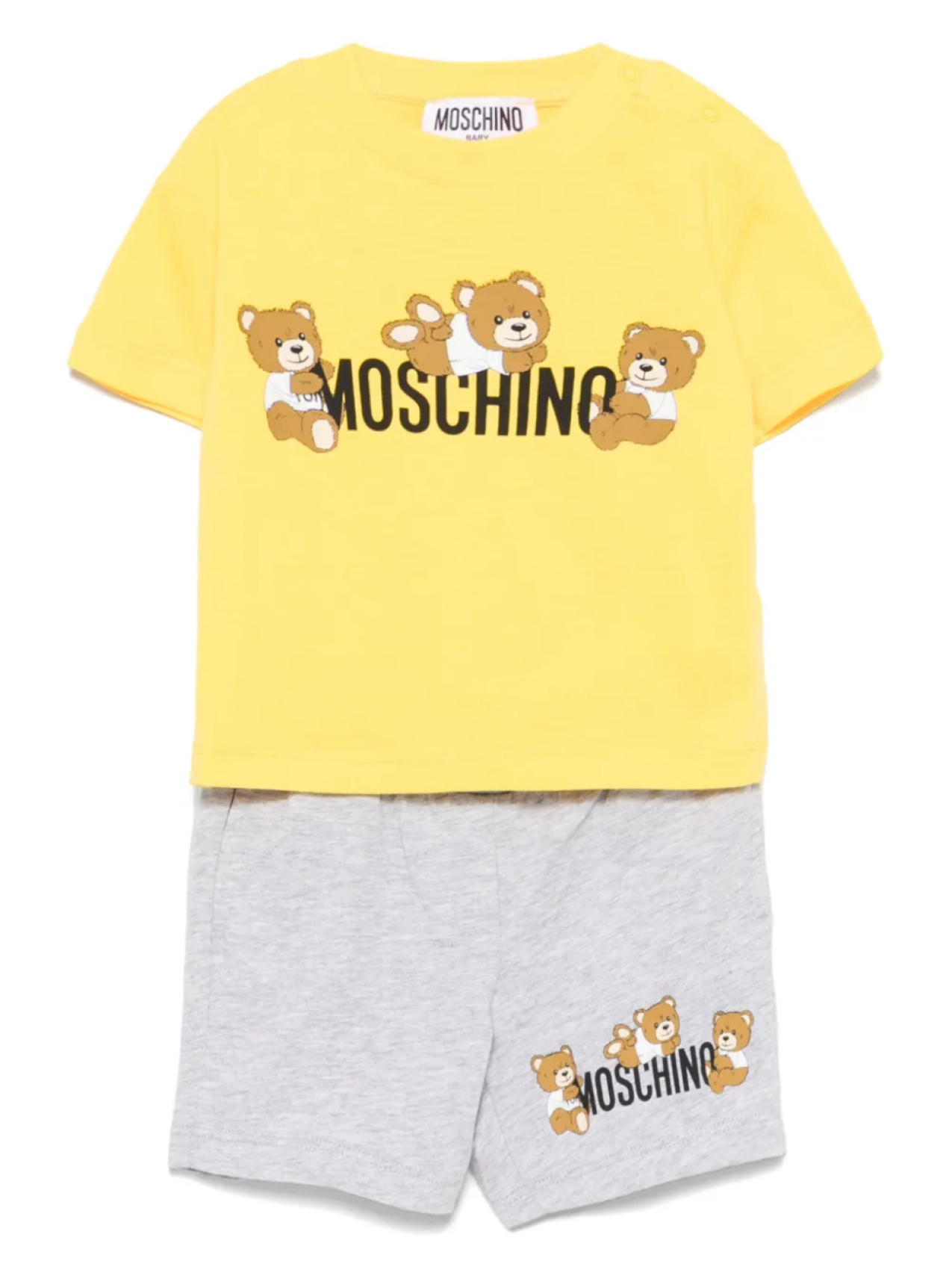 

Комплект шорт с принтом «Медвежонок Тедди» Moschino Kids, серый