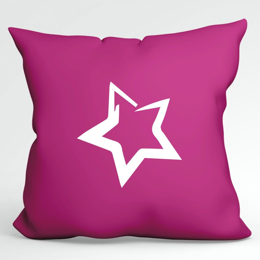 

Huuraa Cushion Star Декоративный чехол для подушки без наполнителя, размер 40 x 40 см, цвет фуксия, со стильным мотивом. Идея подарка для друзей и семьи Hellweg Druckerei