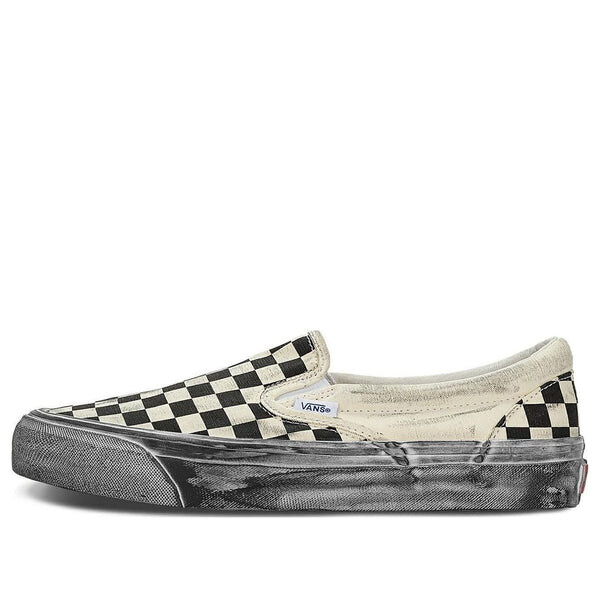 

Кроссовки og classic slip-on lx 'stressed - black checkerboard' Vans, черный