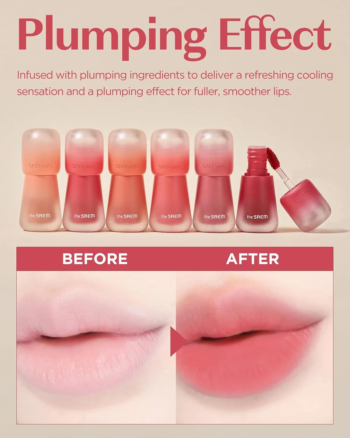 Тинт для губ THESAEM Crema Velvet Tint 06 Cherry Toppings, 0.25 унции The Saem — фото 3