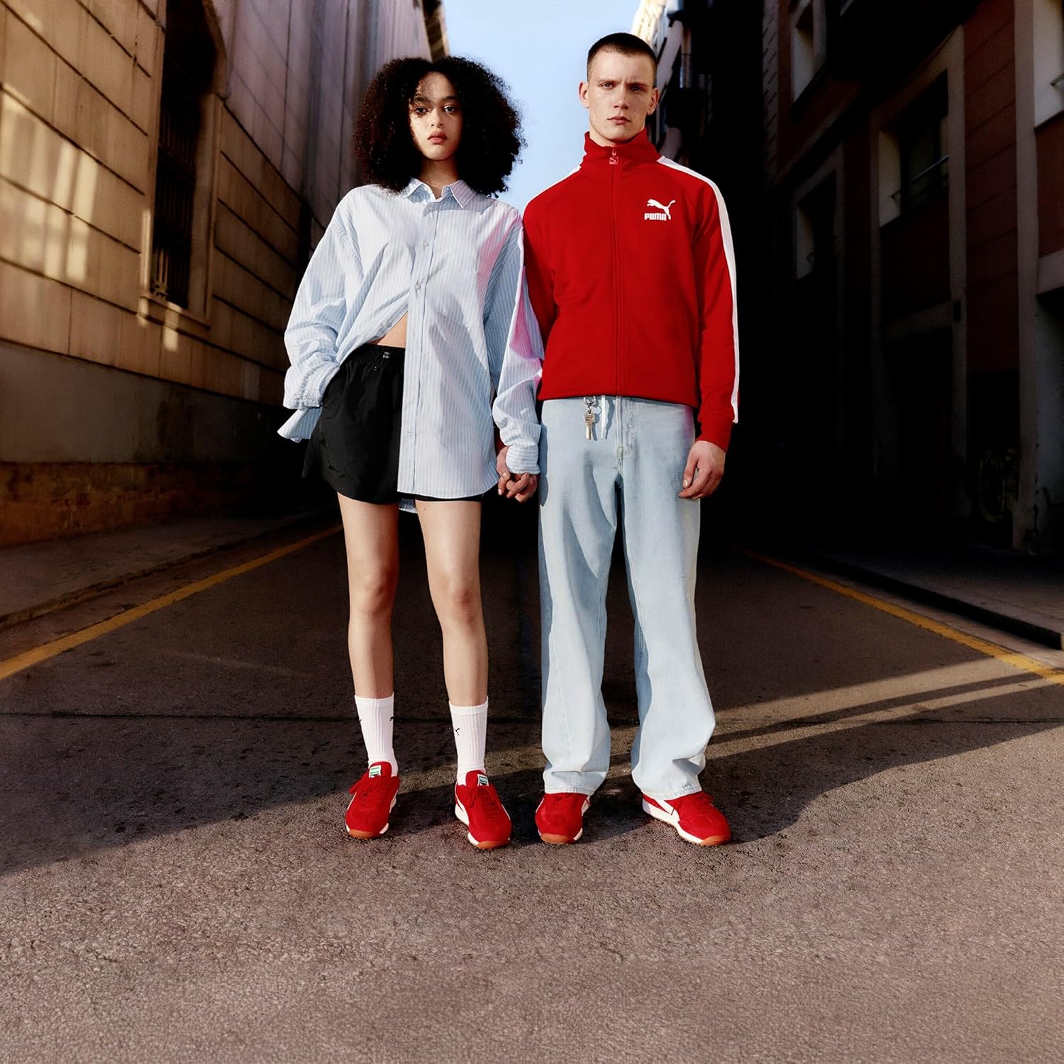 Кроссовки унисекс Puma, белый/красный — фото 2