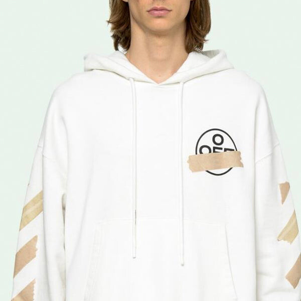 Толстовка arrows sketch mens logo loose sweater tape Off-White, белый — фото 2
