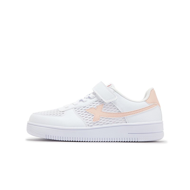 

Детские кроссовки для скейтбординга с противоскользящим покрытием Balance Low Top XTEP, белый/розовый