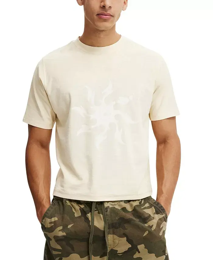 

Мужская укороченная футболка с принтом Cotton On, белый