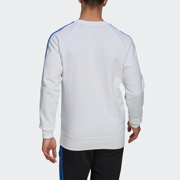 Толстовка Men's adidas Real Real Madrid Soccer/Football Training Sports Round Neck Pullover White, мультиколор — фото 3