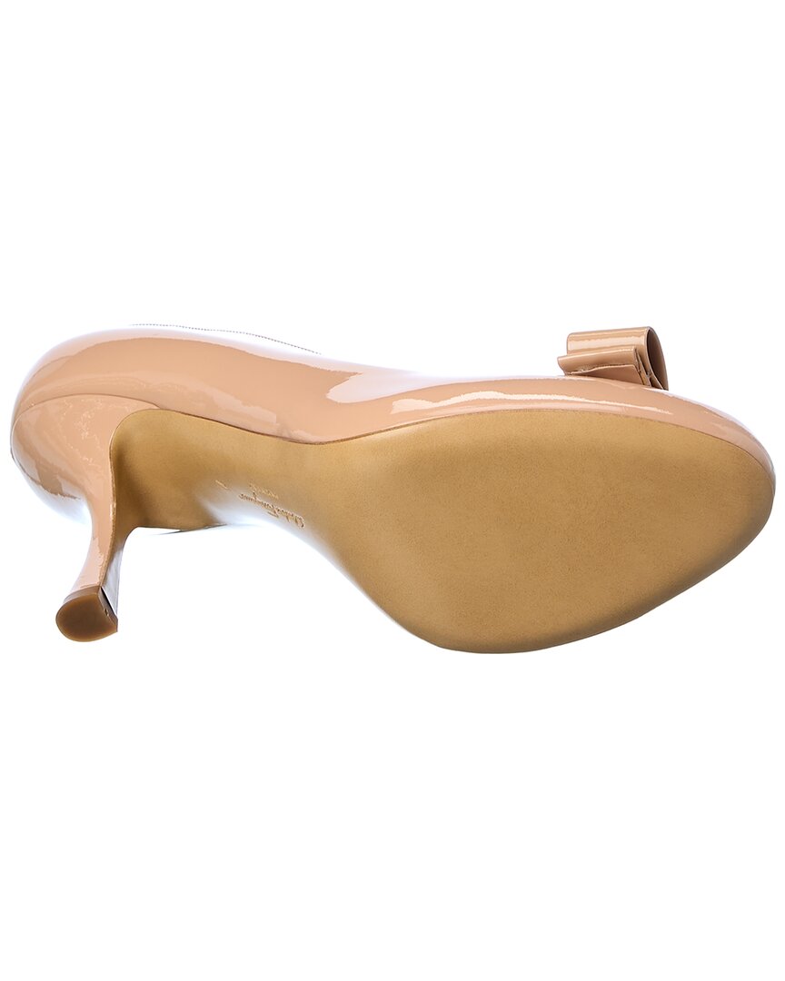 Туфли-лодочки Ferragamo Vara Bow Patent Salvatore Ferragamo, розовый — фото 4