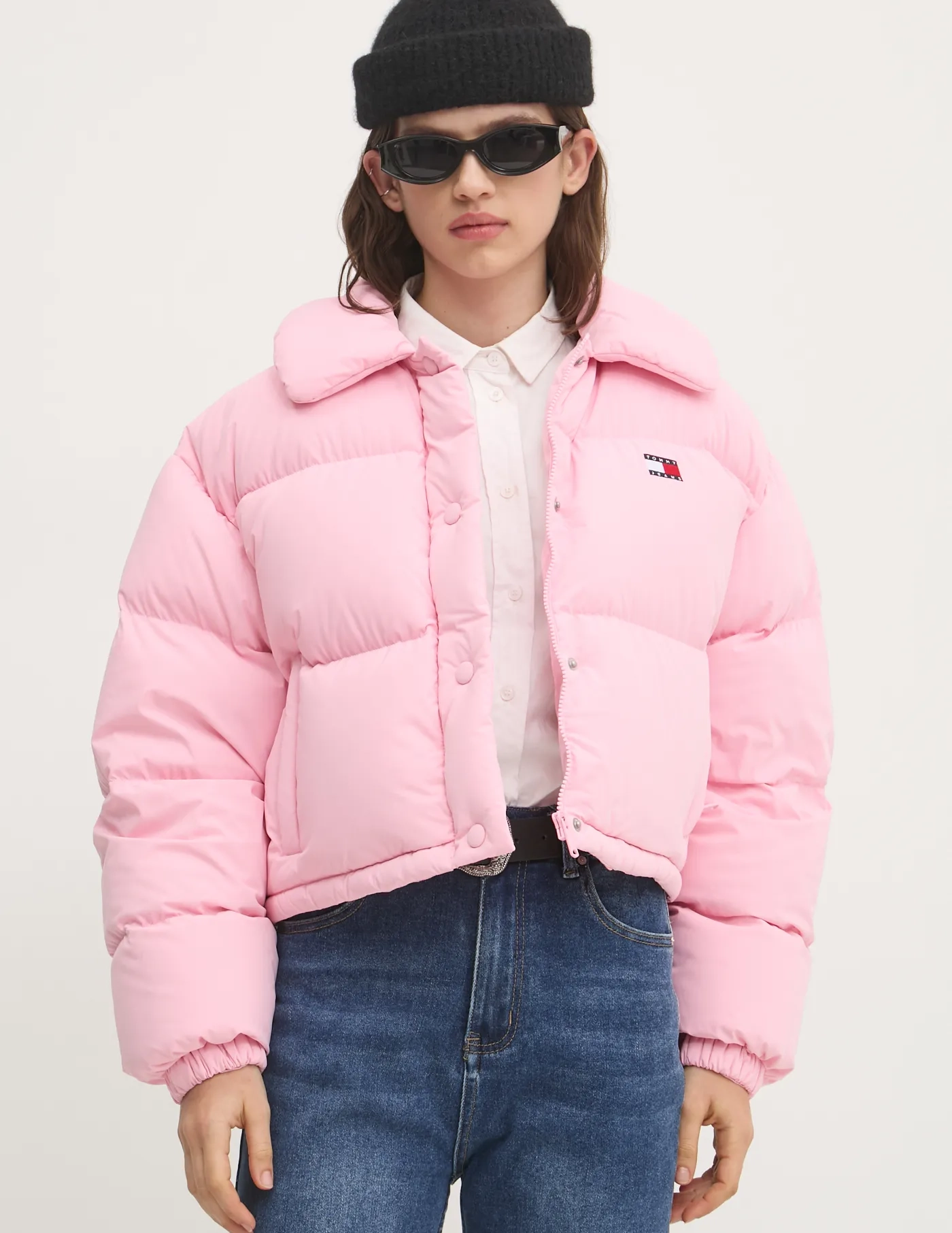 

Пуховик Tommy Jeans, розовый