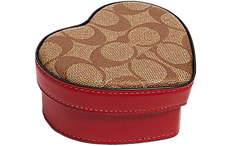 

COACH Женская шкатулка для хранения ювелирных изделий, Red, Красный, COACH Женская шкатулка для хранения ювелирных изделий, Red