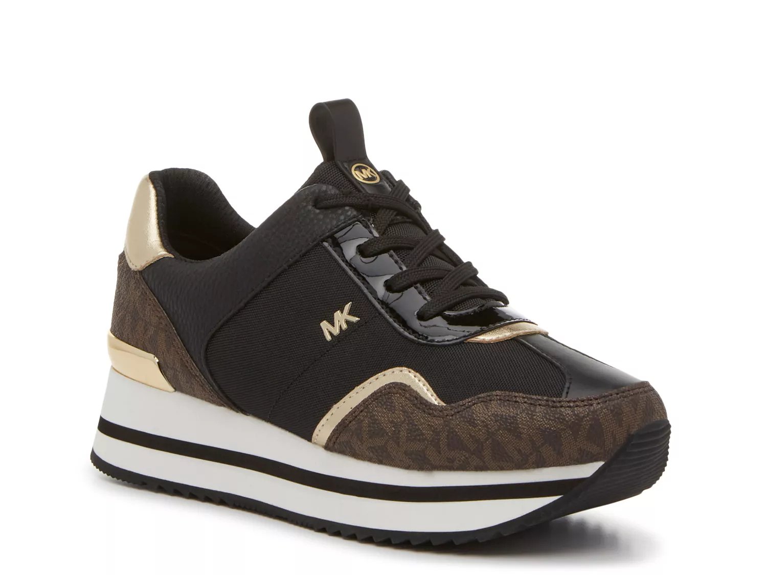 Кроссовки Michael Michael Kors Raina Sneaker - Women's, черный/коричневый/золотой