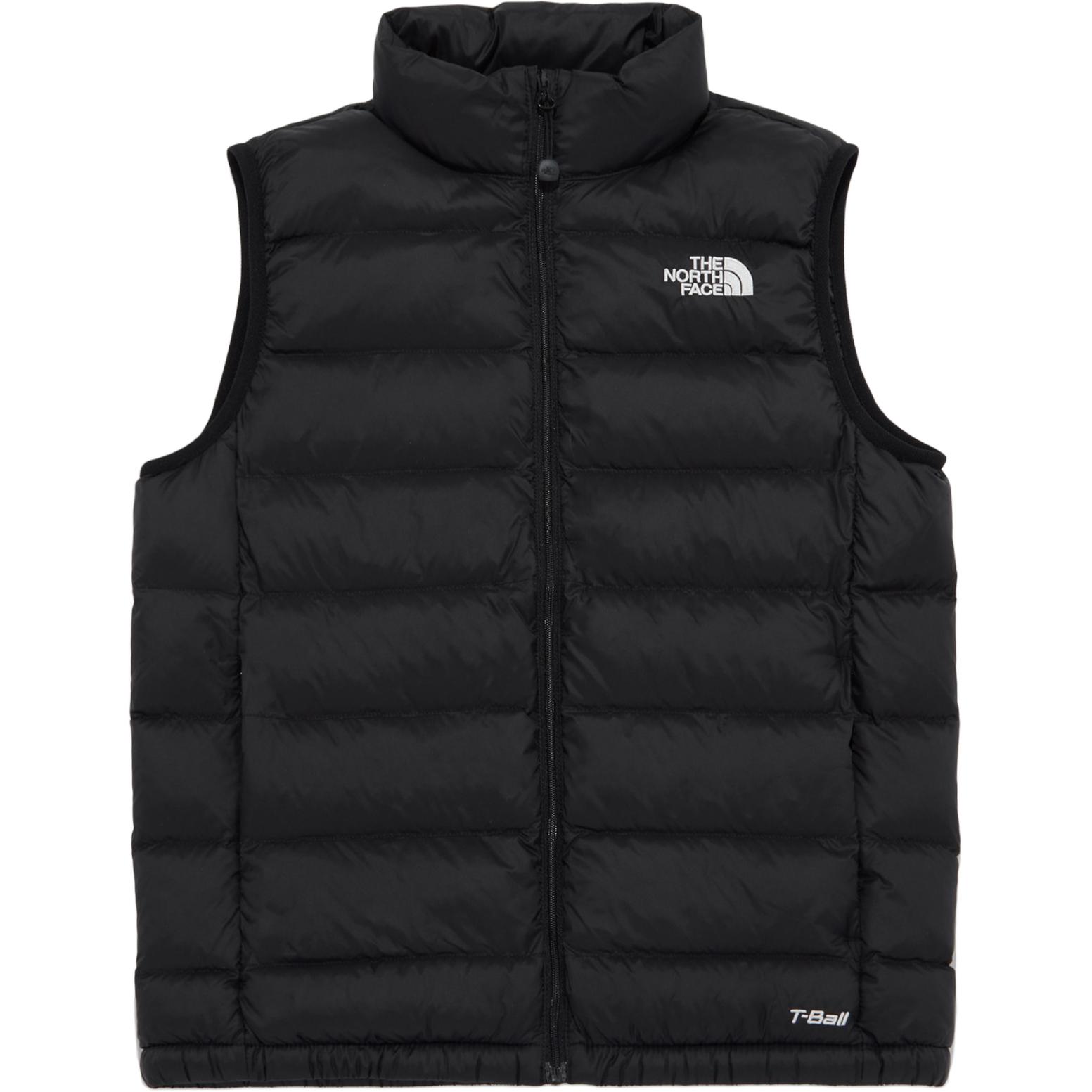 Детская одежда, Stand Collar Logo Zipper Sleeveless Kids' THE NORTH FACE, черный — фото 3
