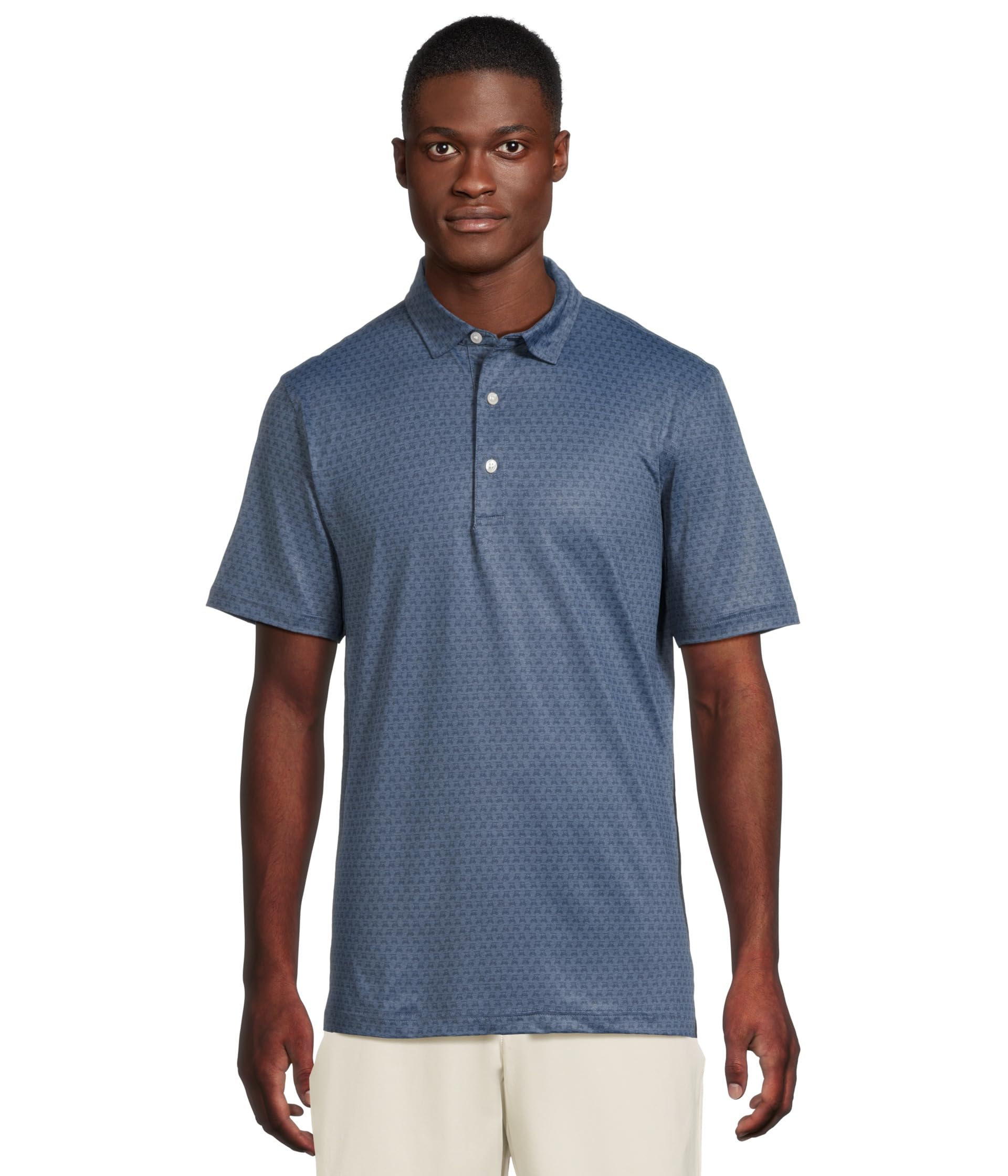 

Поло Vineyard Vines Short, цвет Micro Golf Carts - Blue Blazer