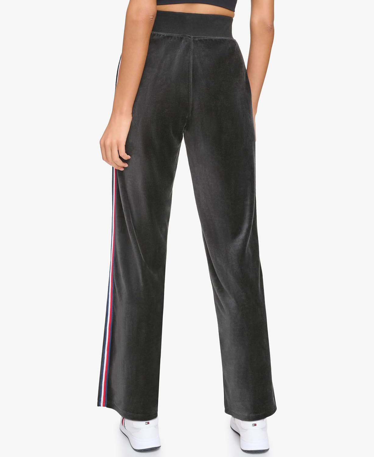 Женские спортивные штаны Tommy Hilfiger Velour с боковыми лентами, Black — фото 4