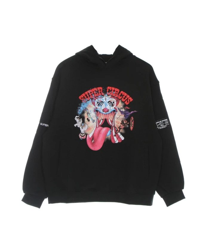 

Толстовка оверсайз с черным принтом на языке Vision Of Super, черный