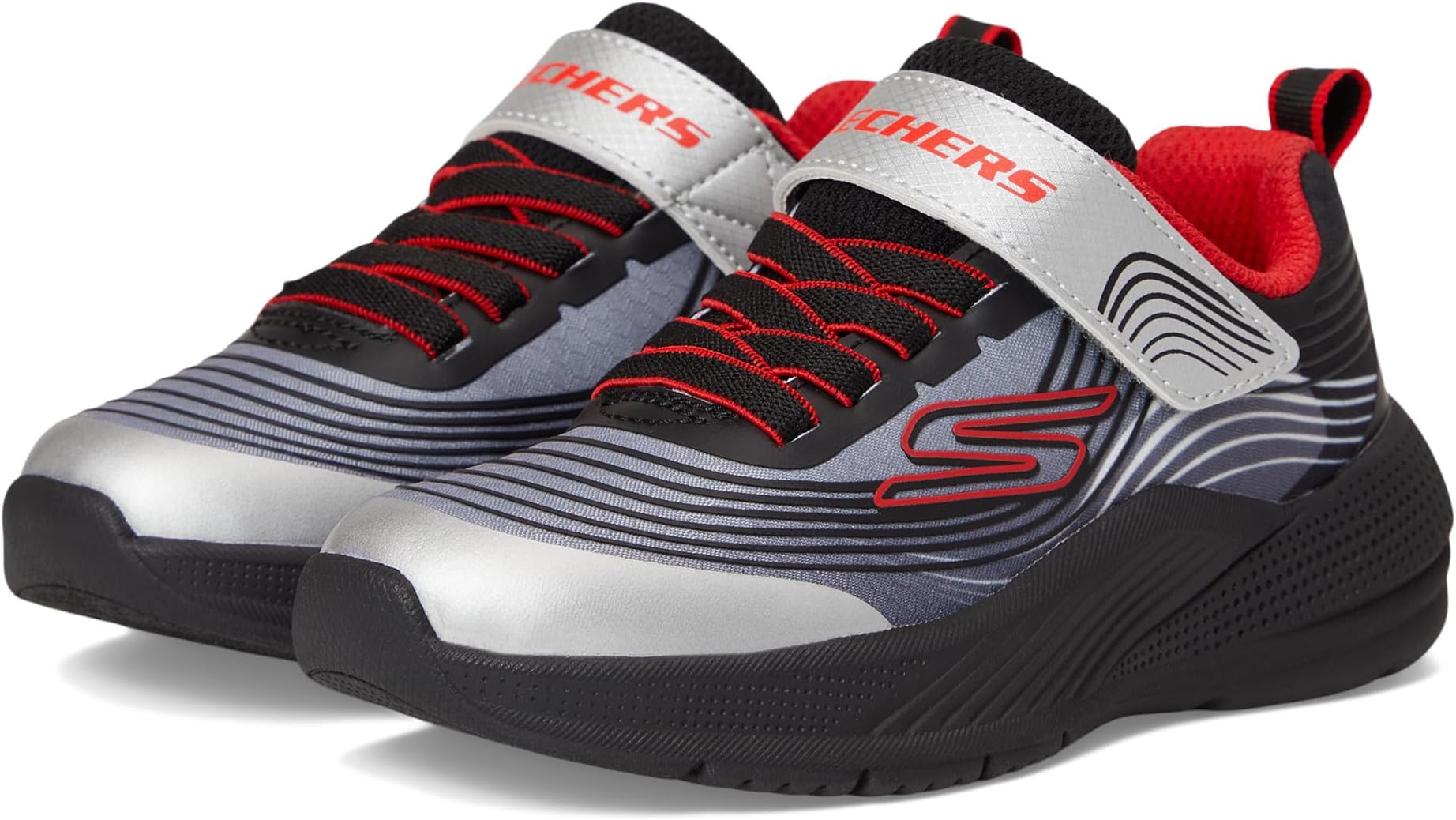 

Кроссовки SKECHERS KIDS Microspec Advance 403926L, цвет Black/Silver/Red