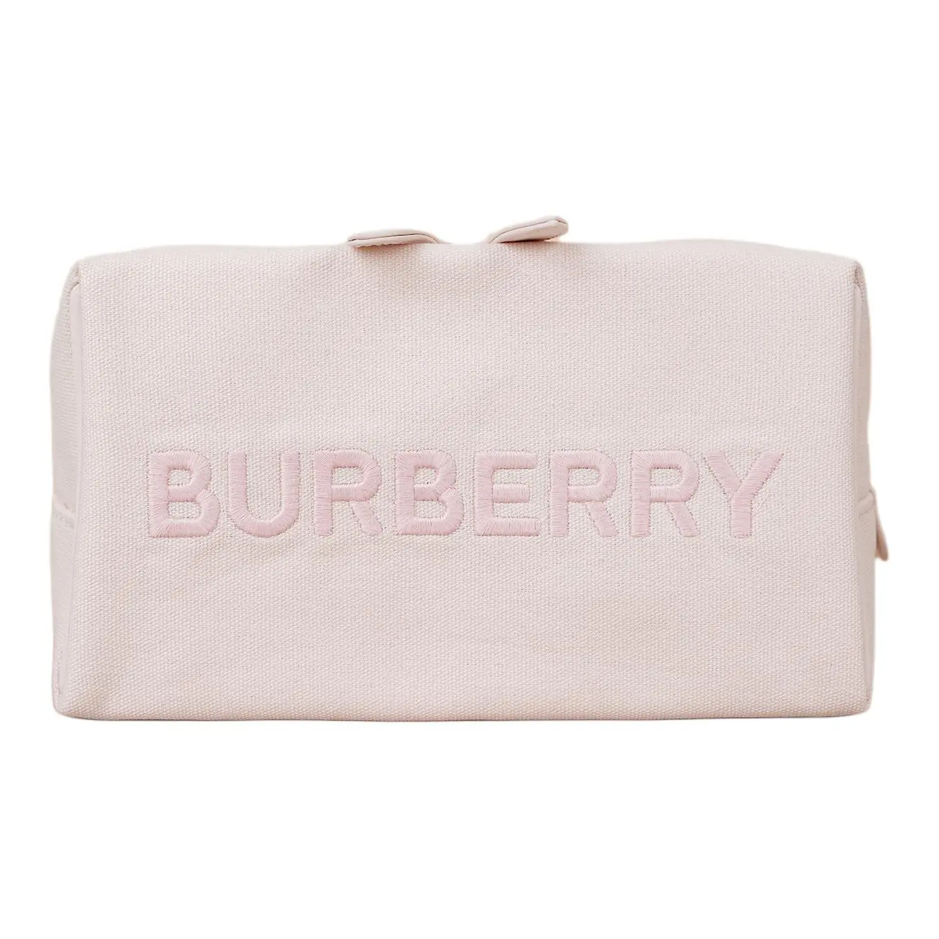 Burberry Большая розовая косметичка из ткани canvas — фото 2