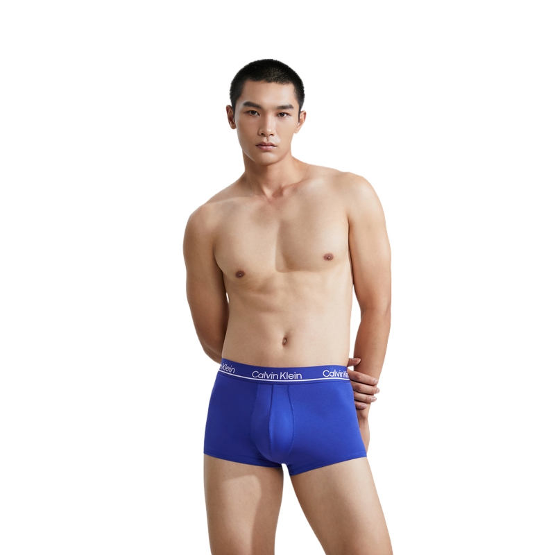 Кальсоны CALVIN KLEIN Мужские 3 шт, F3I-Космический черный/Сапфировый синий/Лунный белый Основной черный с буквами — фото 3