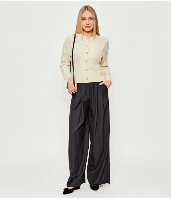 Шерстяной кардиган regular fit Polo Ralph Lauren, кремовый — фото 2