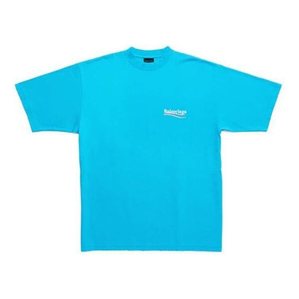 

Футболка political campaign t-shirt large fit 'blue sky' Balenciaga, голубой