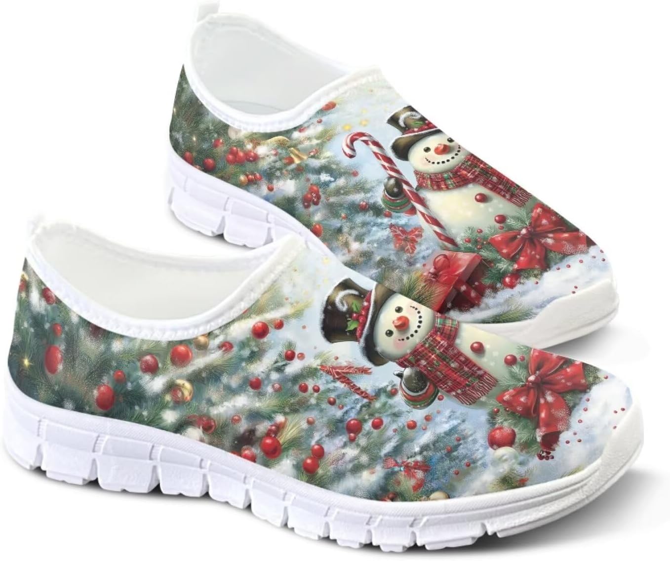 

Легкие женские кроссовки без застежек для ходьбы, унисекс, модные повседневные кеды Fonplted, Snowman