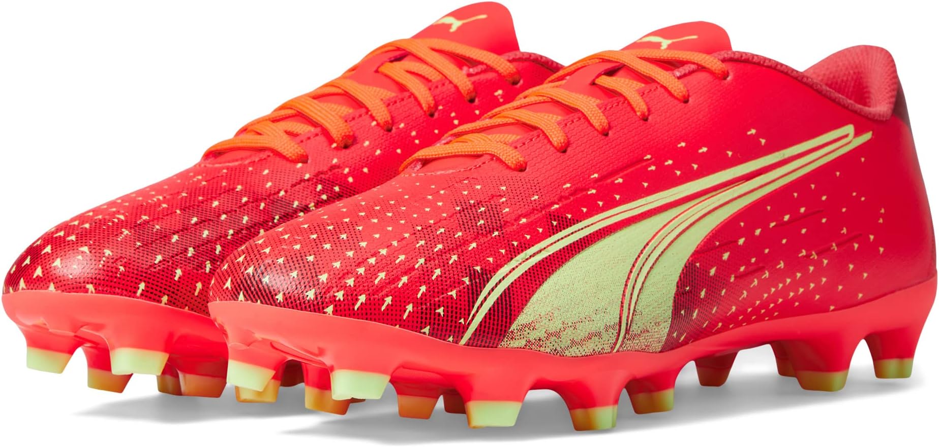 

Кроссовки PUMA Ultra Play Firm Ground/Artificial Ground Soccer Cleats, цвет Fiery Coral/Fizzy Light/Puma Black