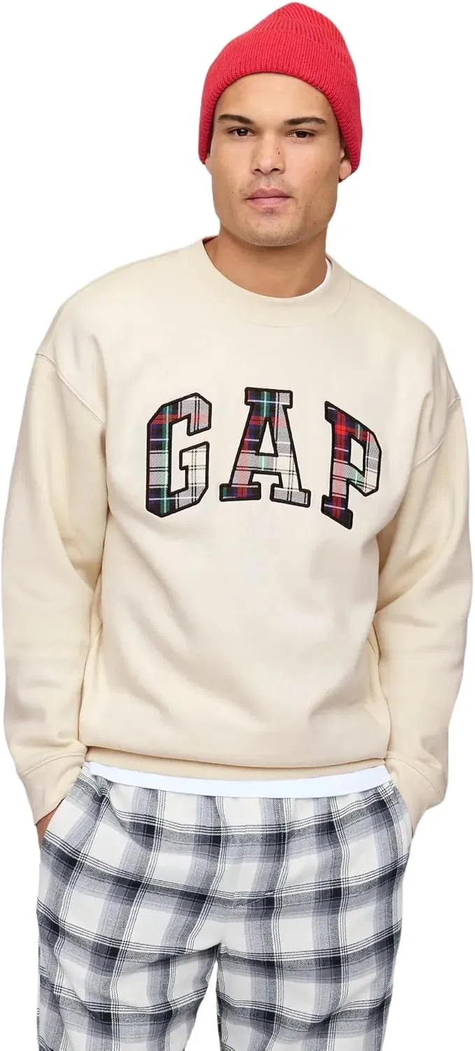 Мужская толстовка GAP с круглым вырезом и логотипом Heritage