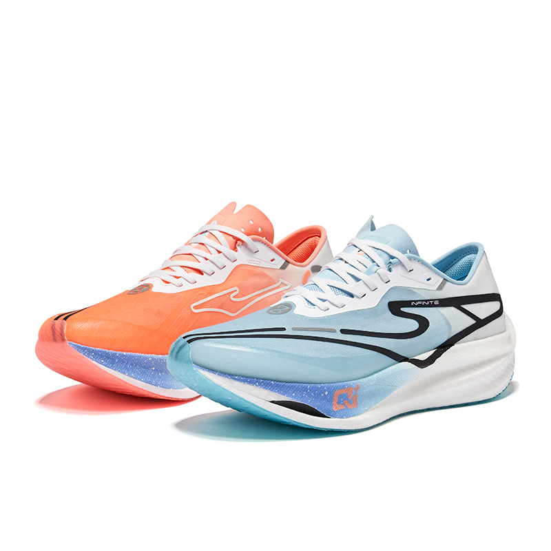 

Erke Кроссовки для бега Zhijing 2.0 Cushioning Rebound Low-top мужские, белые, озерно-голубые