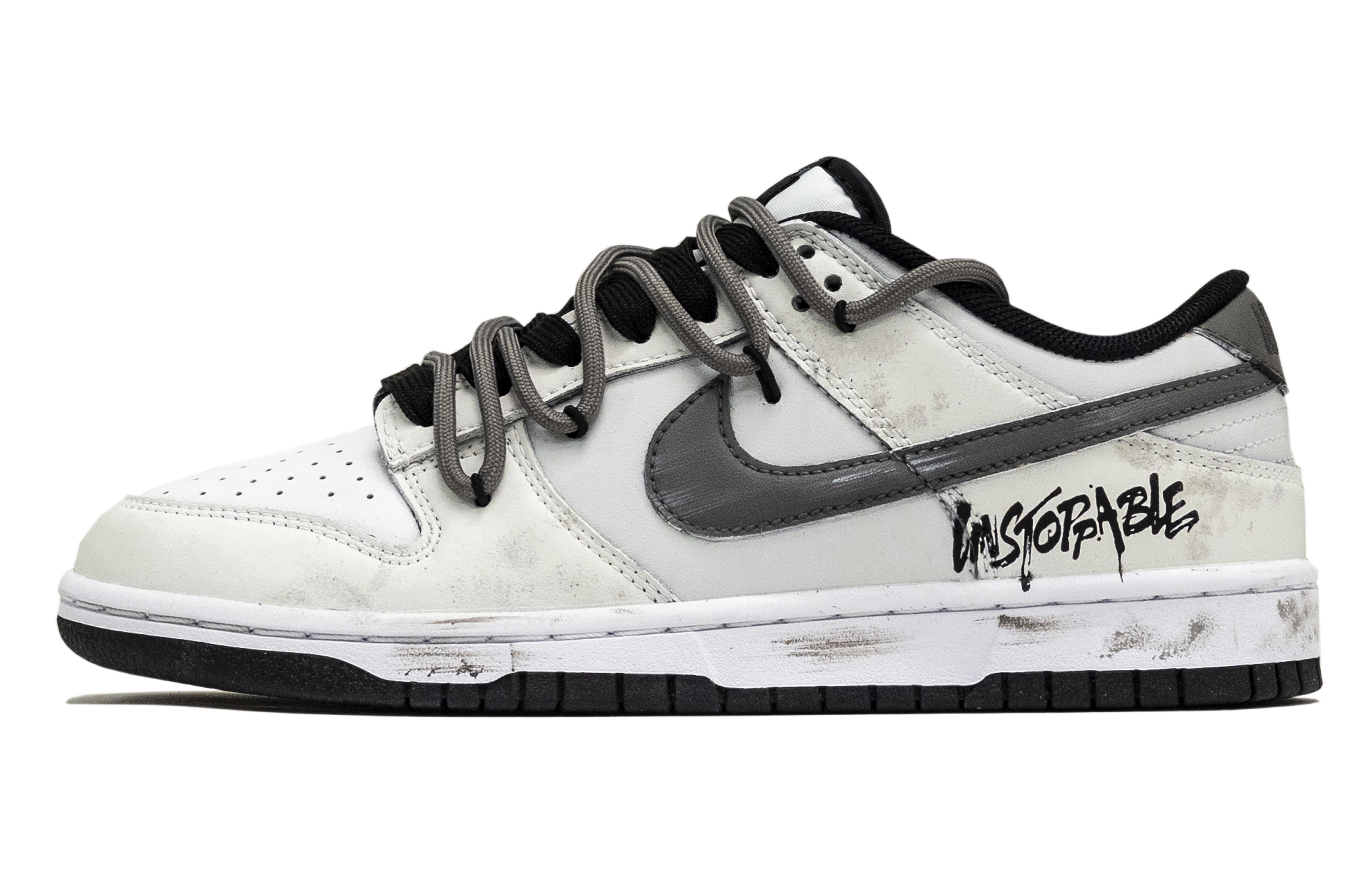 

Nike Кроссовки для скейтбординга Dunk Slip с низким верхом, мужские, серо-белые