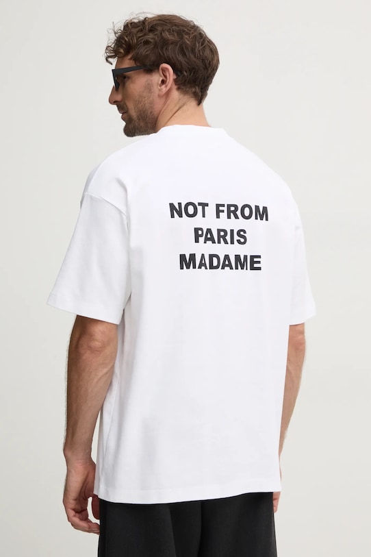 

Хлопковая футболка Le T-Shirt Slogan Drôle De Monsieur, белый