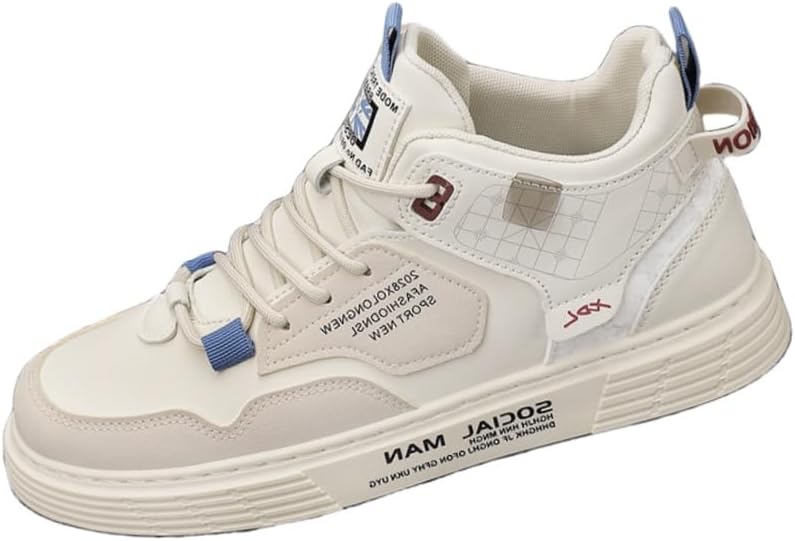 

Мужские модные кроссовки Fusecottc для скейтборда - спортивные туфли на шнуровке с противоскользящей подошвой, бежевый