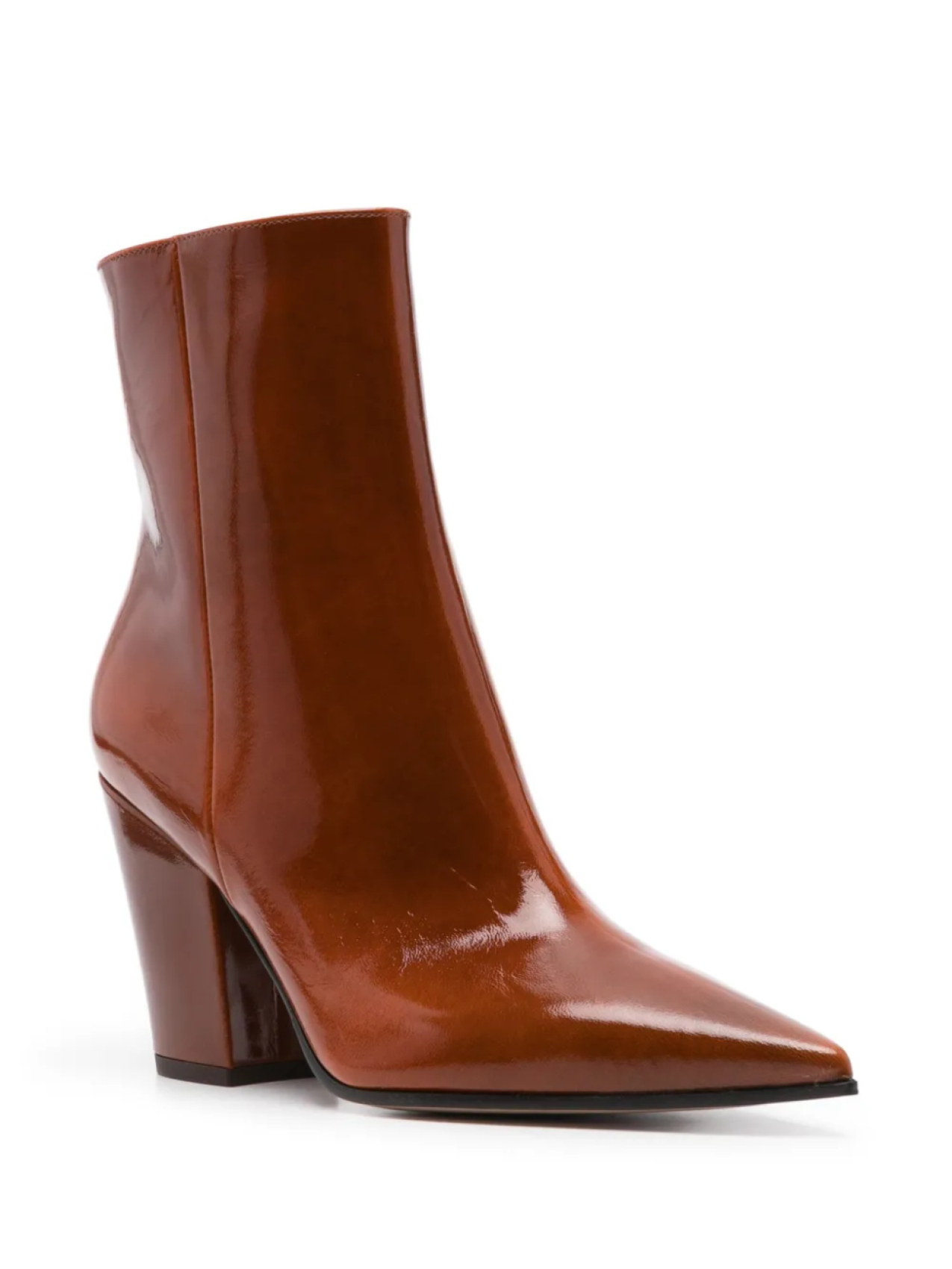 Лакированные ботильоны Gianvito Rossi высотой 90 мм, коричневый — фото 2