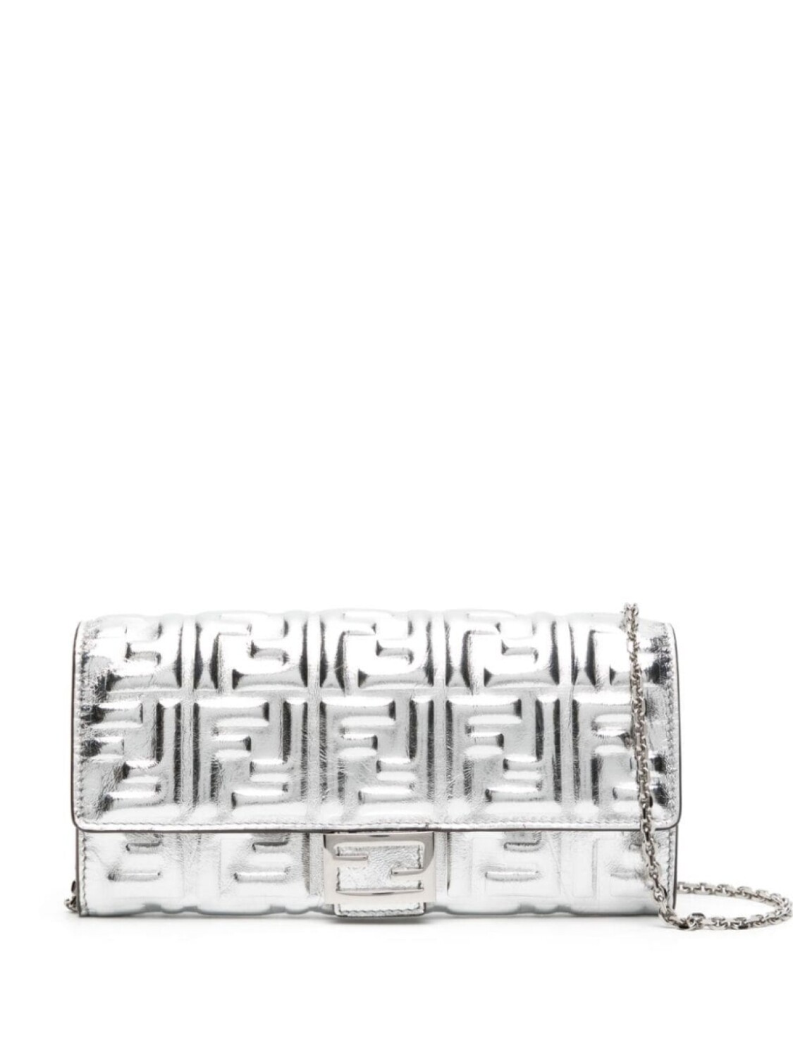 

FENDI кошелек Baguette Continental, серебристый