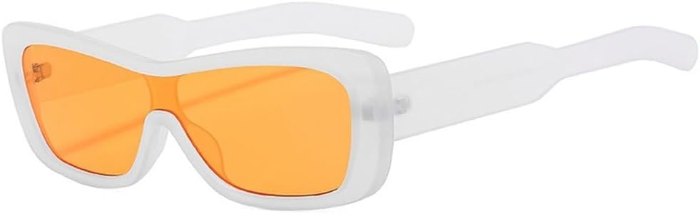 

Модные квадратные женские солнцезащитные очки-комбинезон в стиле ретро с градиентным переходом цвета и защитой от УФ-излучения UV400, мужские оранжевые солнцезащитные очки SKFGNX, Matte Clear Orange