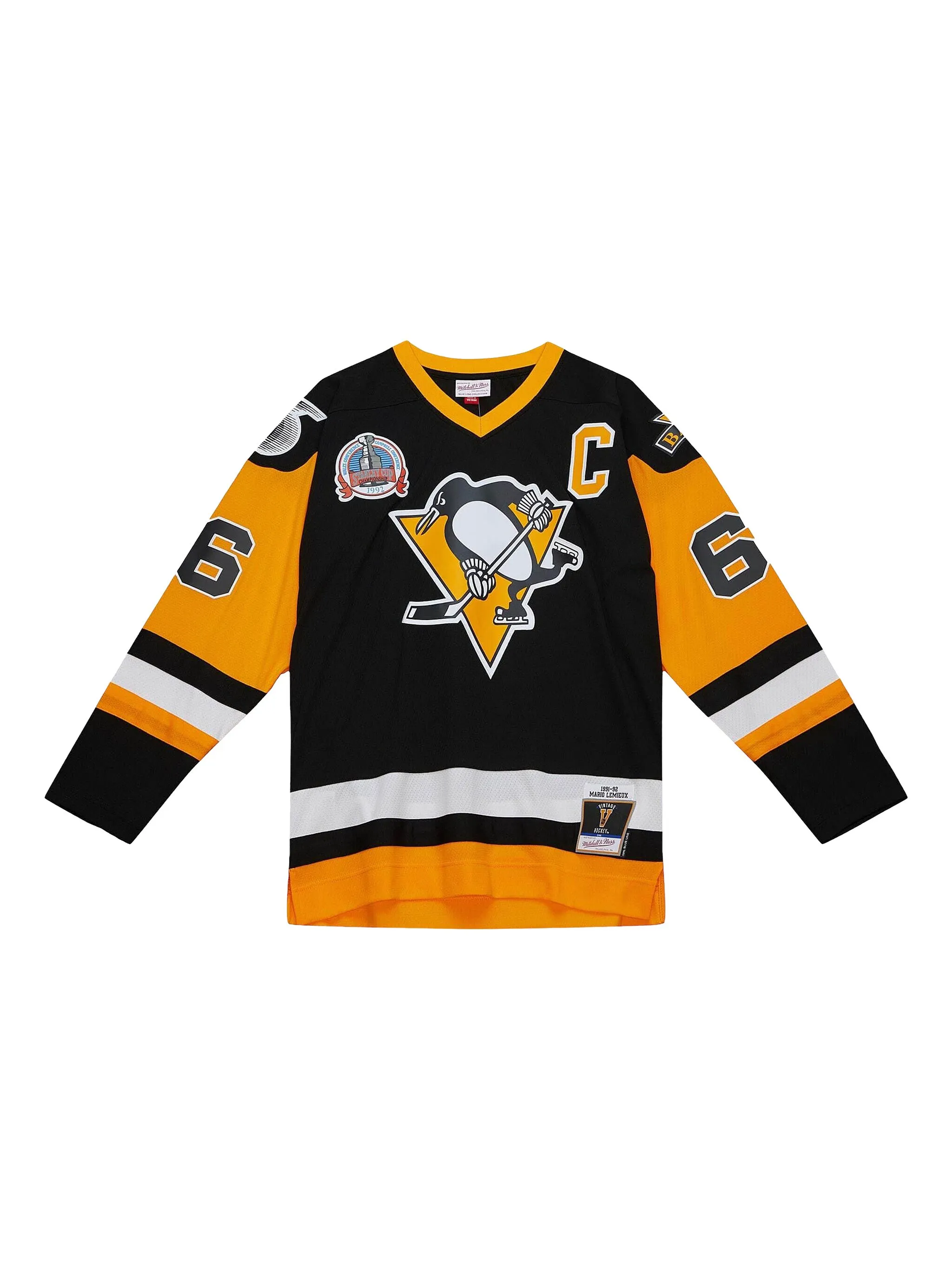 

Футболка 1991 Mario Lemieux из коллаборации с Pittsburgh Penguins Mitchell & Ness, черный