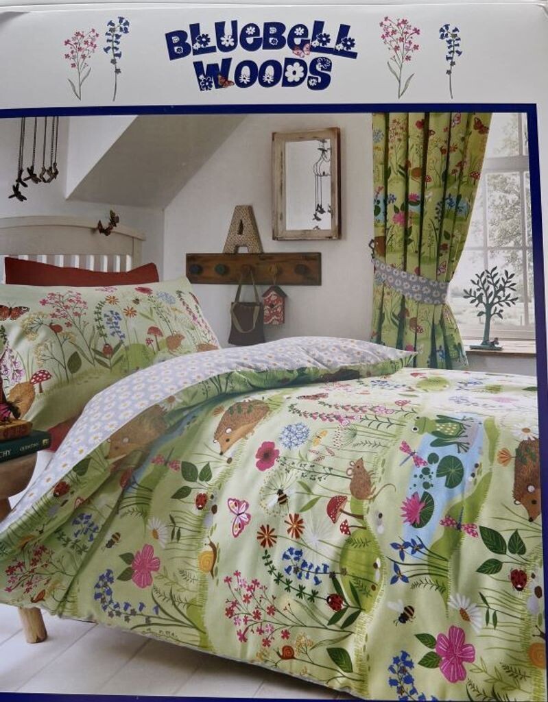 

Постельное белье Лесные звери колокольчики 138х200/50х75см Kids Club