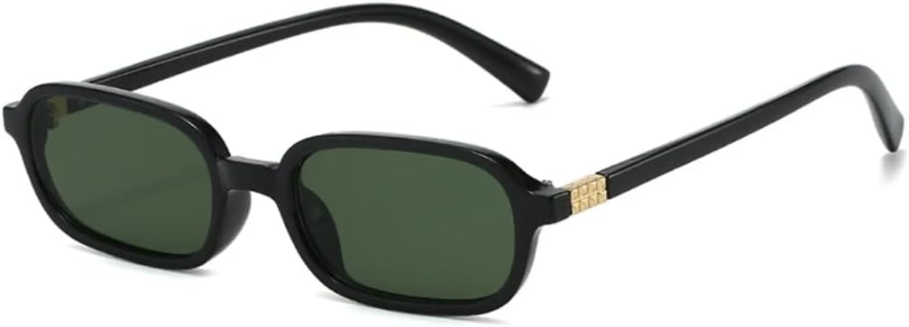 

Солнцезащитные очки для мужчин и женщин - защита UV400 - панк, маленькая оправа, цветные линзы, для занятий спортом на открытом воздухе и вождения DSVIGF, Black Dark Green