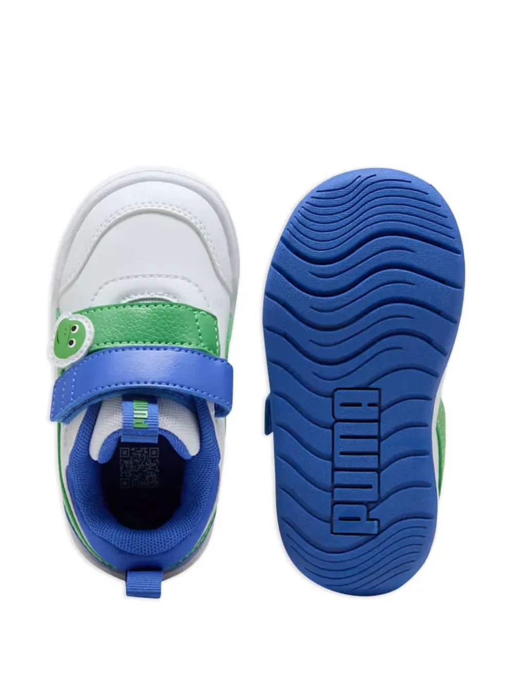 Кроссовки с аппликацией в виде животных на ремешках Puma Kids, белый — фото 4