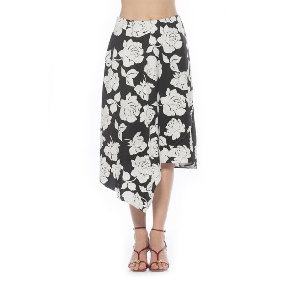 

Женская асимметричная юбка-солнце Alexia Admor, цвет black white floral