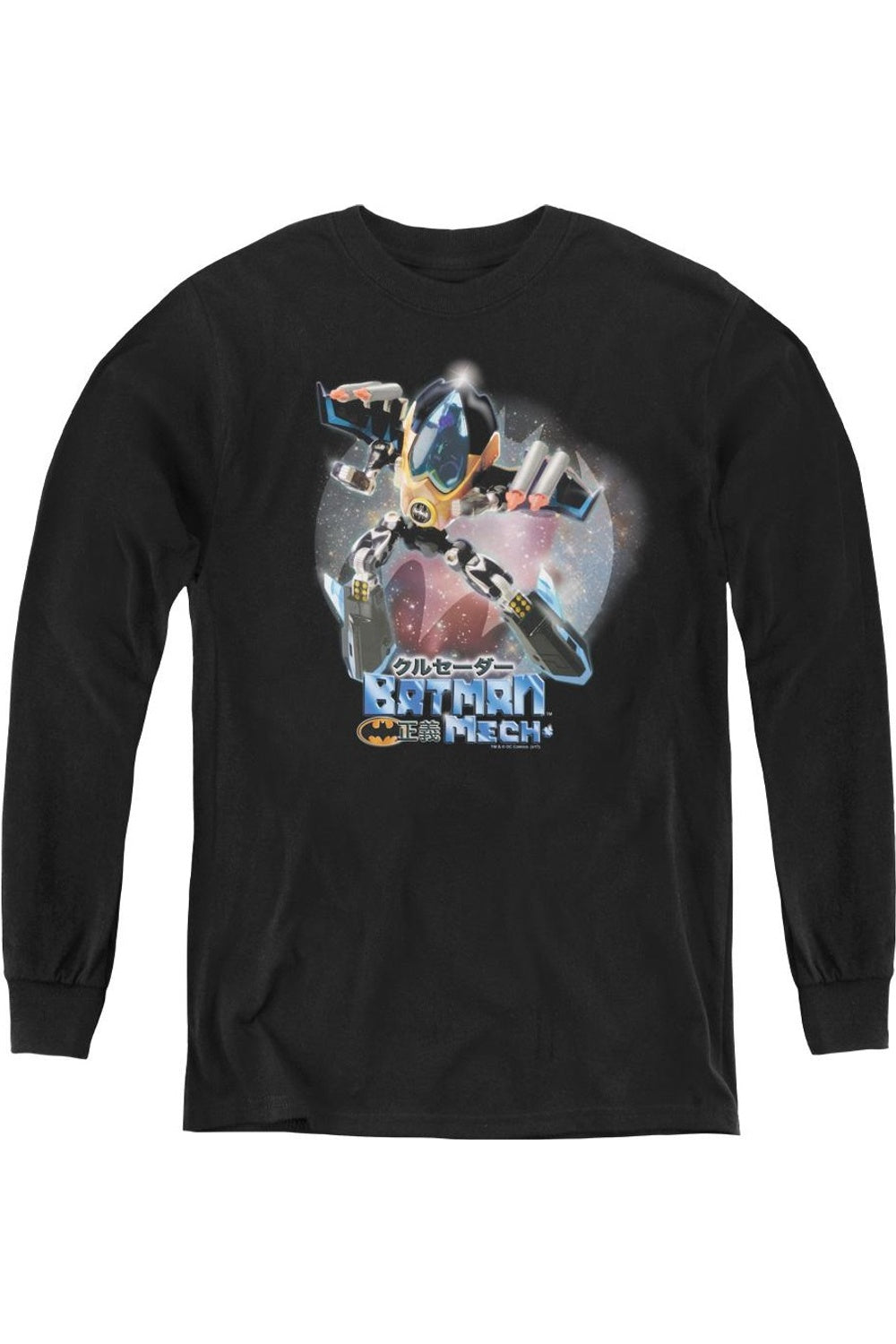 

Футболка с длинным рукавом Batman Mech для детей Gildan, черный