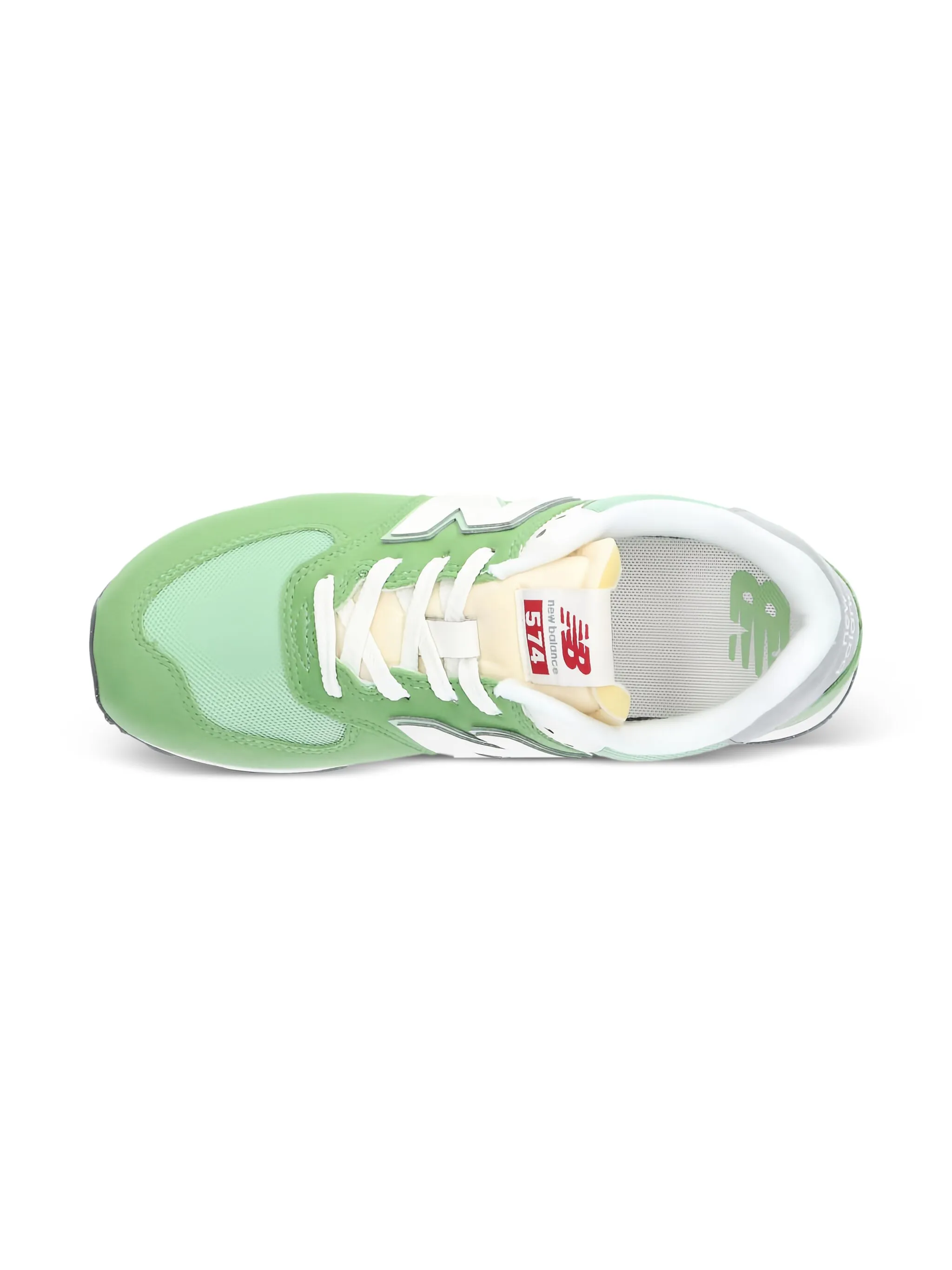 Кроссовки 574 Chive New Balance Kids, зеленый — фото 4