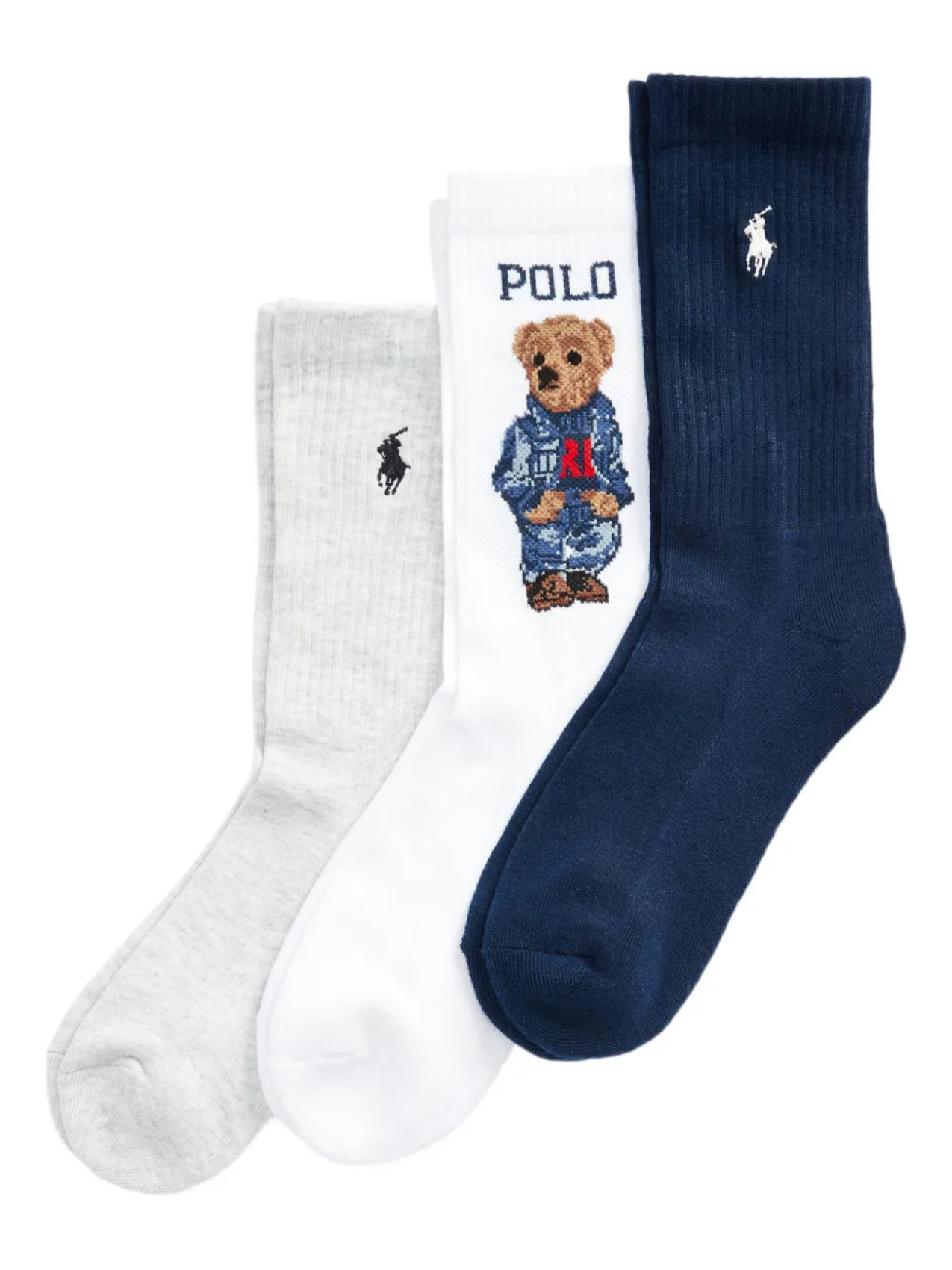 

Polo Ralph Lauren комплект из трех пар носков Polo Bear, синий