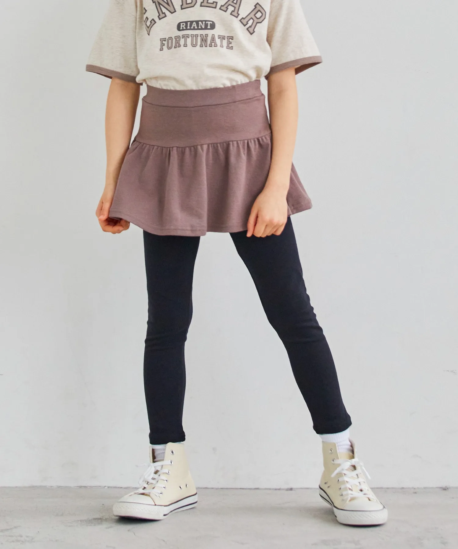 Детская юбка-шорты с резинкой ever closet коричневая