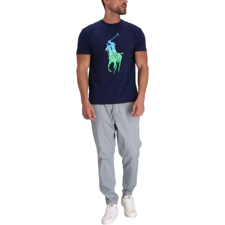 Футболка Polo Ralph Lauren Classic-Fit Jersey mit Big Pony, синий — фото 2