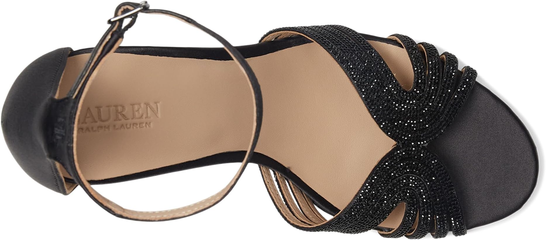 Туфли Lauren Ralph Lauren Women's Allie Embellished Multistrap Sandals, Black/Black Jet — фото 2