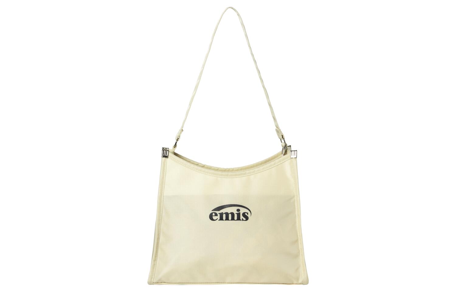 

Emis Нейлоновая сумка хобо квадратная плечевая унисекс айвори, Ivory