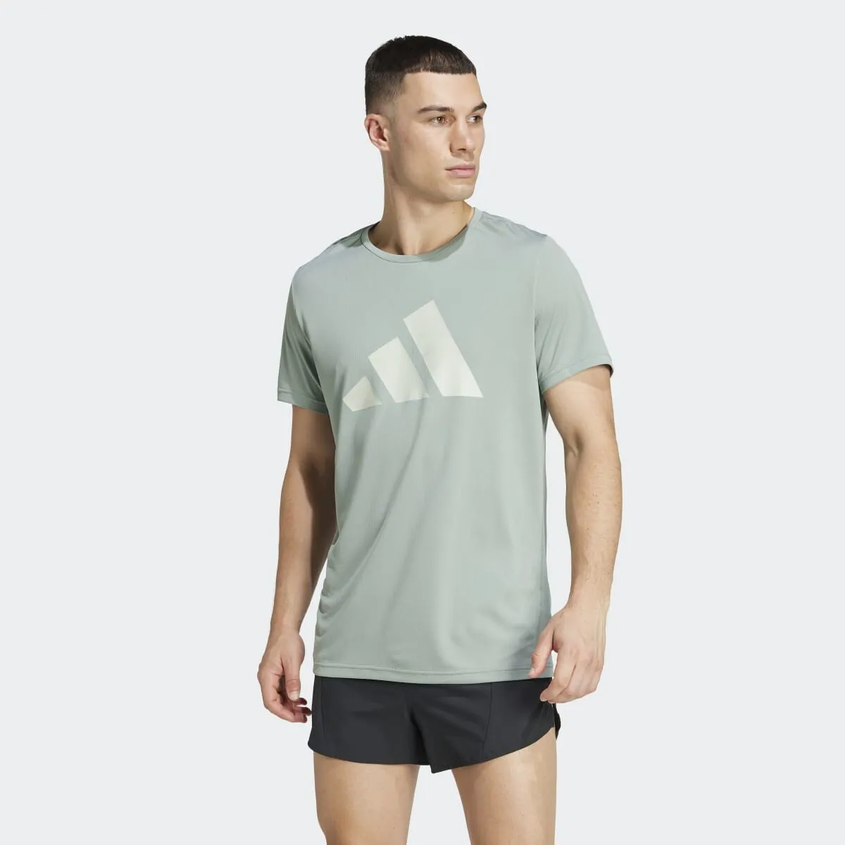 

Мужская футболка Run It Adidas, зеленый