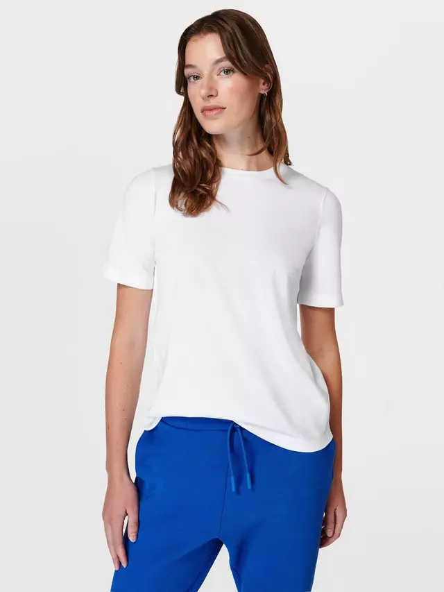 

Футболка Sweaty Betty Essential Organic Cotton Blend Crew Neck, белый